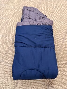 Coleman Navy and Gray Sleeping Bag - Two-Tone Puffer Style